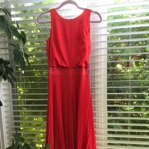 Beautiful coral color teal length maxi dress